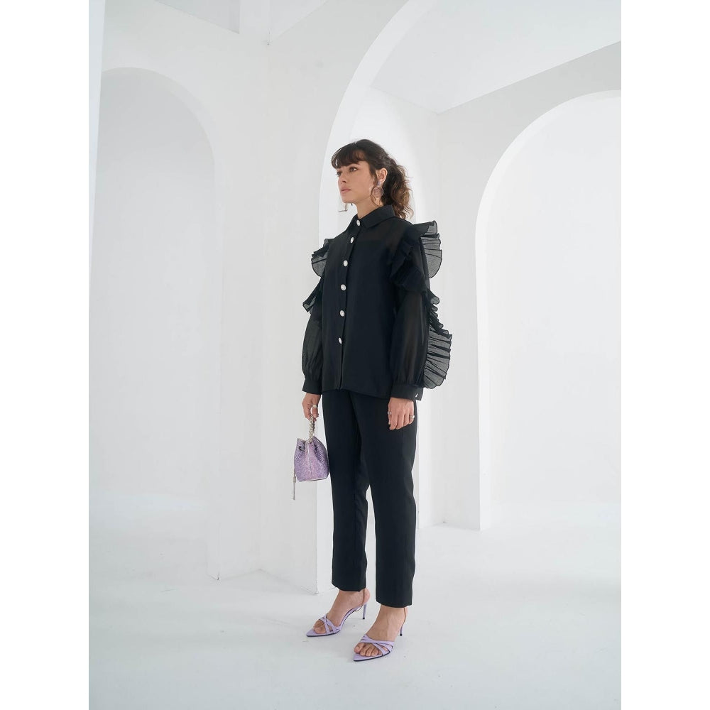 Pleats by Aruni Black Matie Shirt