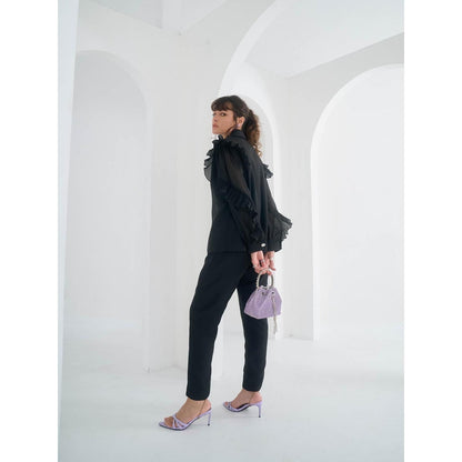 Pleats by Aruni Black Matie Shirt