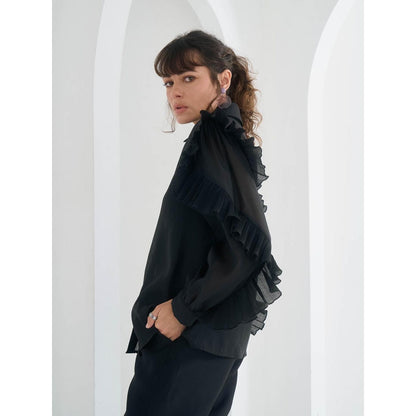 Pleats by Aruni Black Matie Shirt