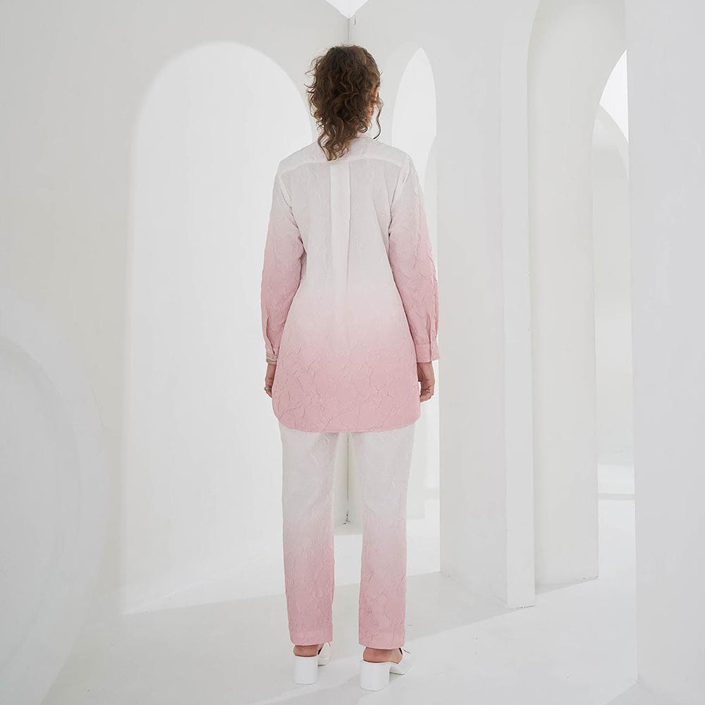 Pleats by Aruni Pink Ombre Crushed Co-Ord (Set of 2)