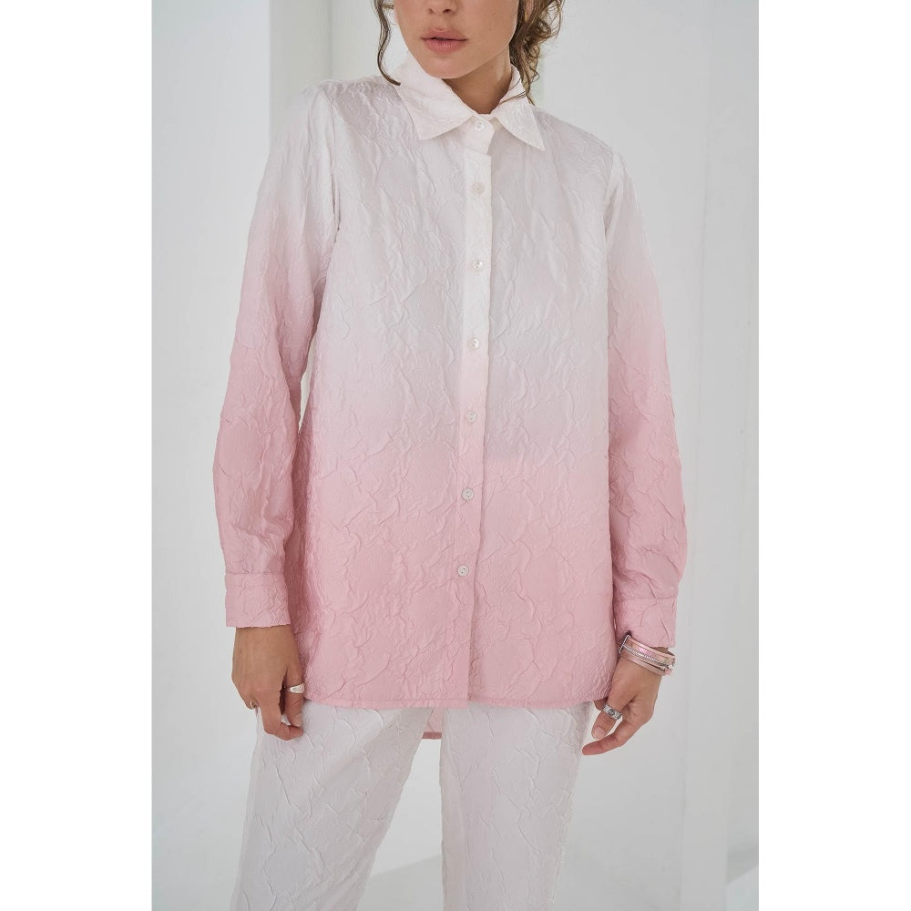 Pleats by Aruni Pink Ombre Crushed Co-Ord (Set of 2)