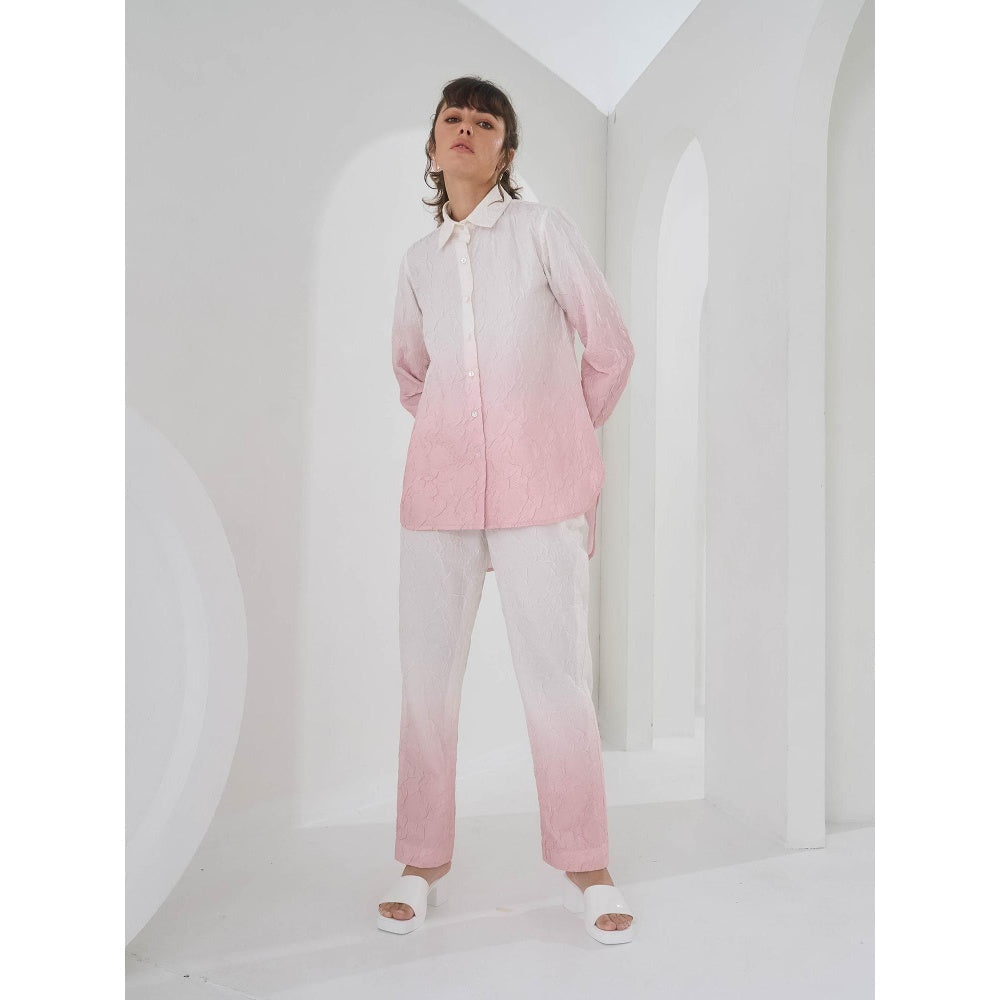 Pleats by Aruni Pink Ombre Crushed Co-Ord (Set of 2)