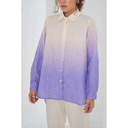 Pleats by Aruni Purple Ombre Crushed Co-Ord (Set of 2)