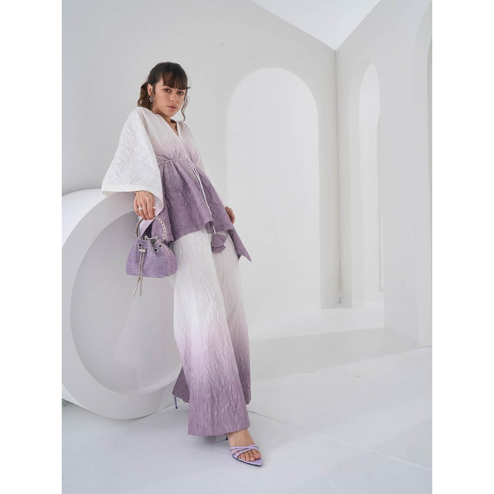 Pleats by Aruni Grey Ombre Crushed Co-Ord (Set of 2)