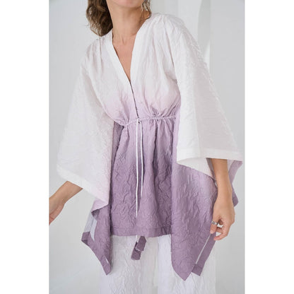 Pleats by Aruni Grey Ombre Crushed Co-Ord (Set of 2)