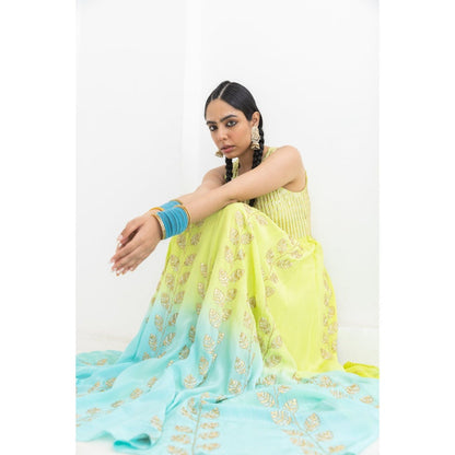 POOJA RAJGARHIA GUPTA Champa Anarkali Kurta with Dupatta (Set of 2)