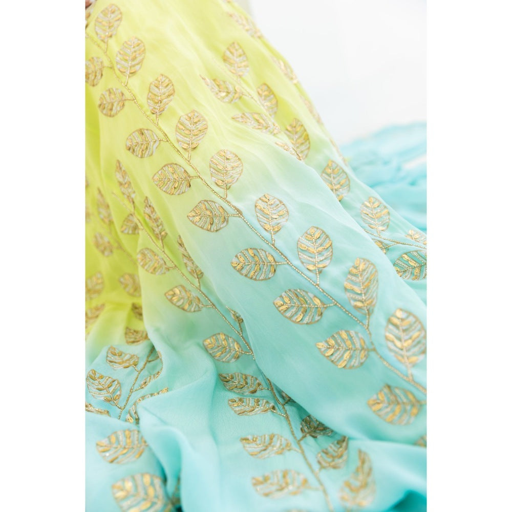 POOJA RAJGARHIA GUPTA Champa Anarkali Kurta with Dupatta (Set of 2)