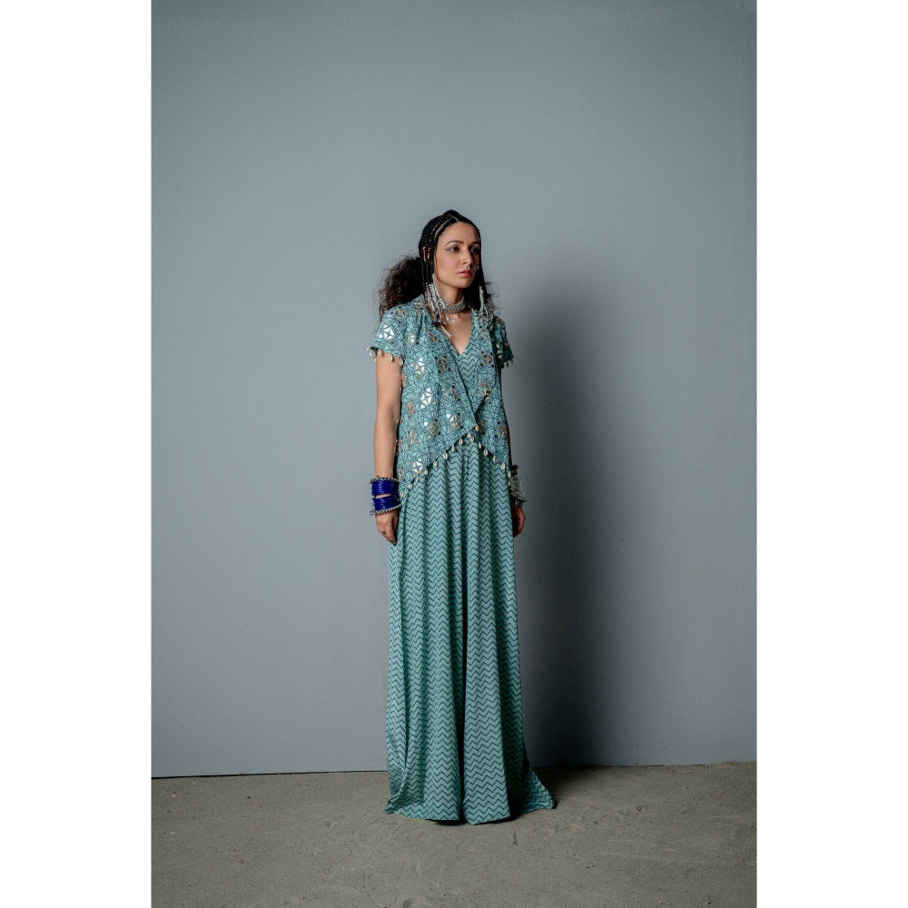 POOJA RAJGARHIA GUPTA Nerfetiti Jumpsuit with Jacket (Set of 2)