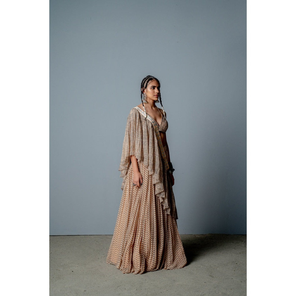 POOJA RAJGARHIA GUPTA The Amina Gather Lehenga (Set of 3)