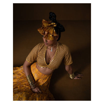 POOJA RAJGARHIA GUPTA Kasundi Lehenga (Set of 3)