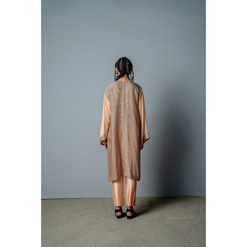 POOJA RAJGARHIA GUPTA Nude Mosaic Kurta with Pant (Set of 2)