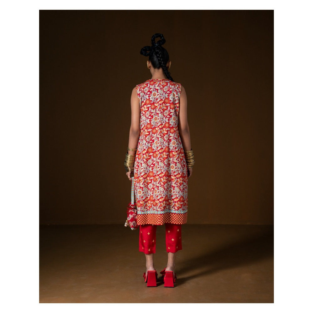 POOJA RAJGARHIA GUPTA Javitri Top with Pant and Jacket (Set of 3)