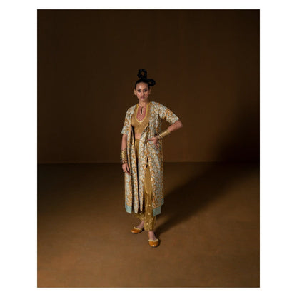 POOJA RAJGARHIA GUPTA Manjari Top with Pant and Jacket (Set of 3)