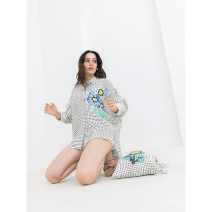 POOJA RAJGARHIA GUPTA White Kimino Co-Ord (Set of 2)