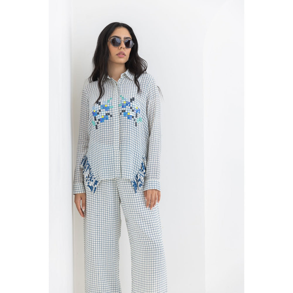 POOJA RAJGARHIA GUPTA Blue Side Frill Co-Ord (Set of 2)