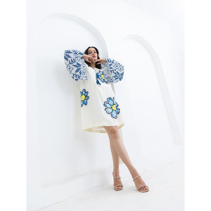 POOJA RAJGARHIA GUPTA White Sunflower Dress