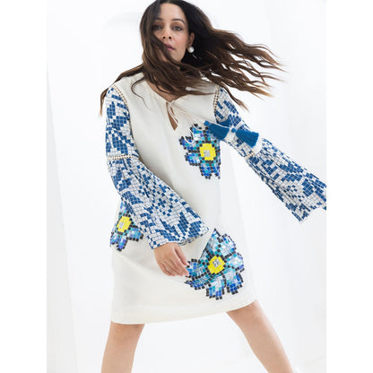 POOJA RAJGARHIA GUPTA White Sunflower Dress