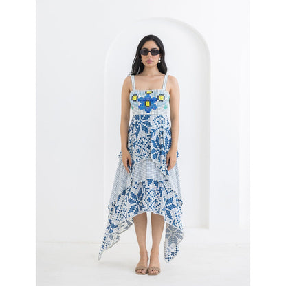 POOJA RAJGARHIA GUPTA Blue Matrix Dress