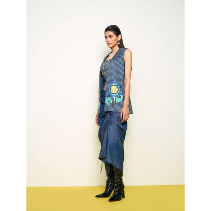 POOJA RAJGARHIA GUPTA Blue Wildflower Shrug