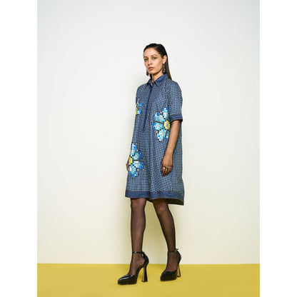 POOJA RAJGARHIA GUPTA Blue Denim Firefly Dress