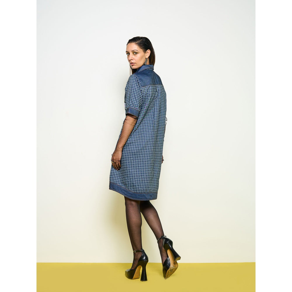POOJA RAJGARHIA GUPTA Blue Denim Firefly Dress