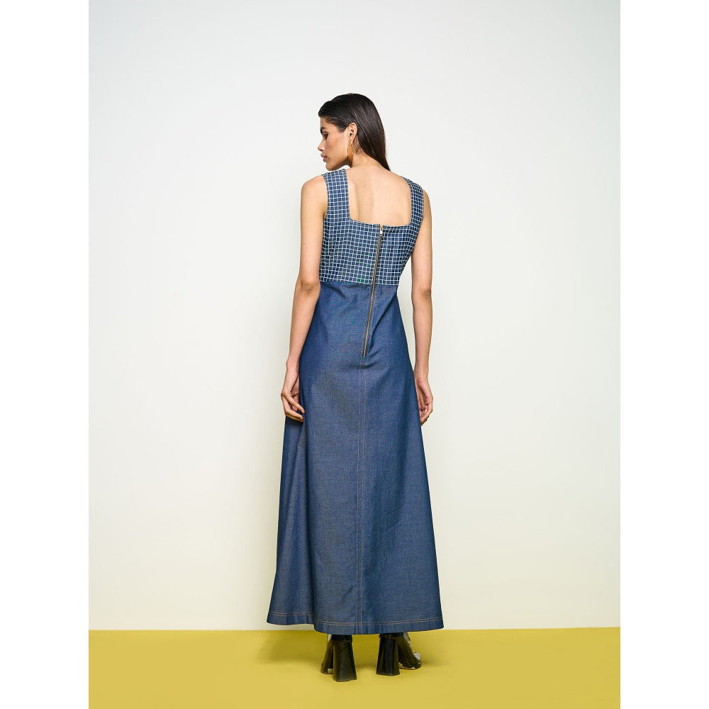 POOJA RAJGARHIA GUPTA Blue Denim Maxi Dress