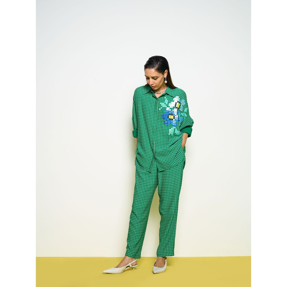POOJA RAJGARHIA GUPTA Green Kimono Shirt