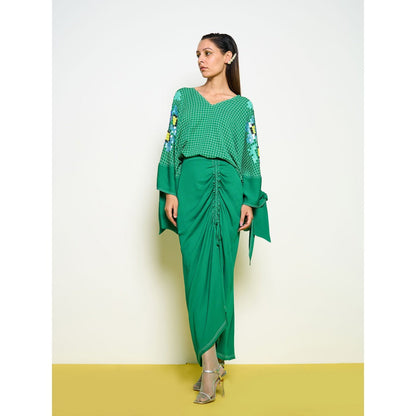 POOJA RAJGARHIA GUPTA Green Butterfly Top