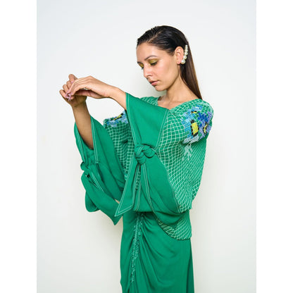 POOJA RAJGARHIA GUPTA Green Butterfly Top