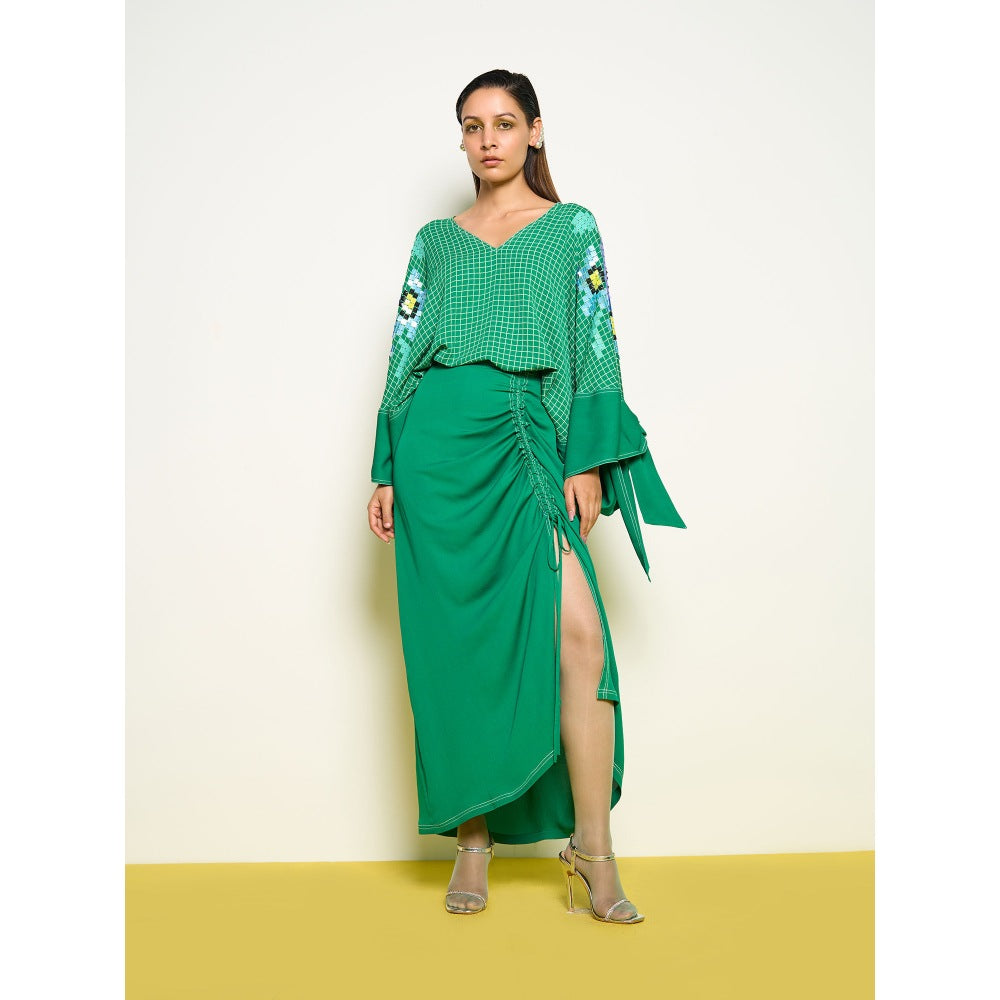 POOJA RAJGARHIA GUPTA Green Ladybug Skirt