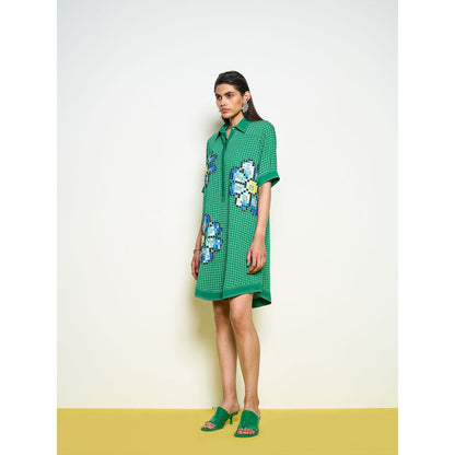 POOJA RAJGARHIA GUPTA Green Firefly Dress