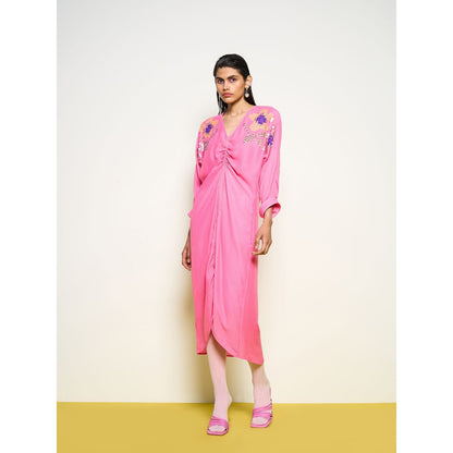 POOJA RAJGARHIA GUPTA Pink Butterfly Dress