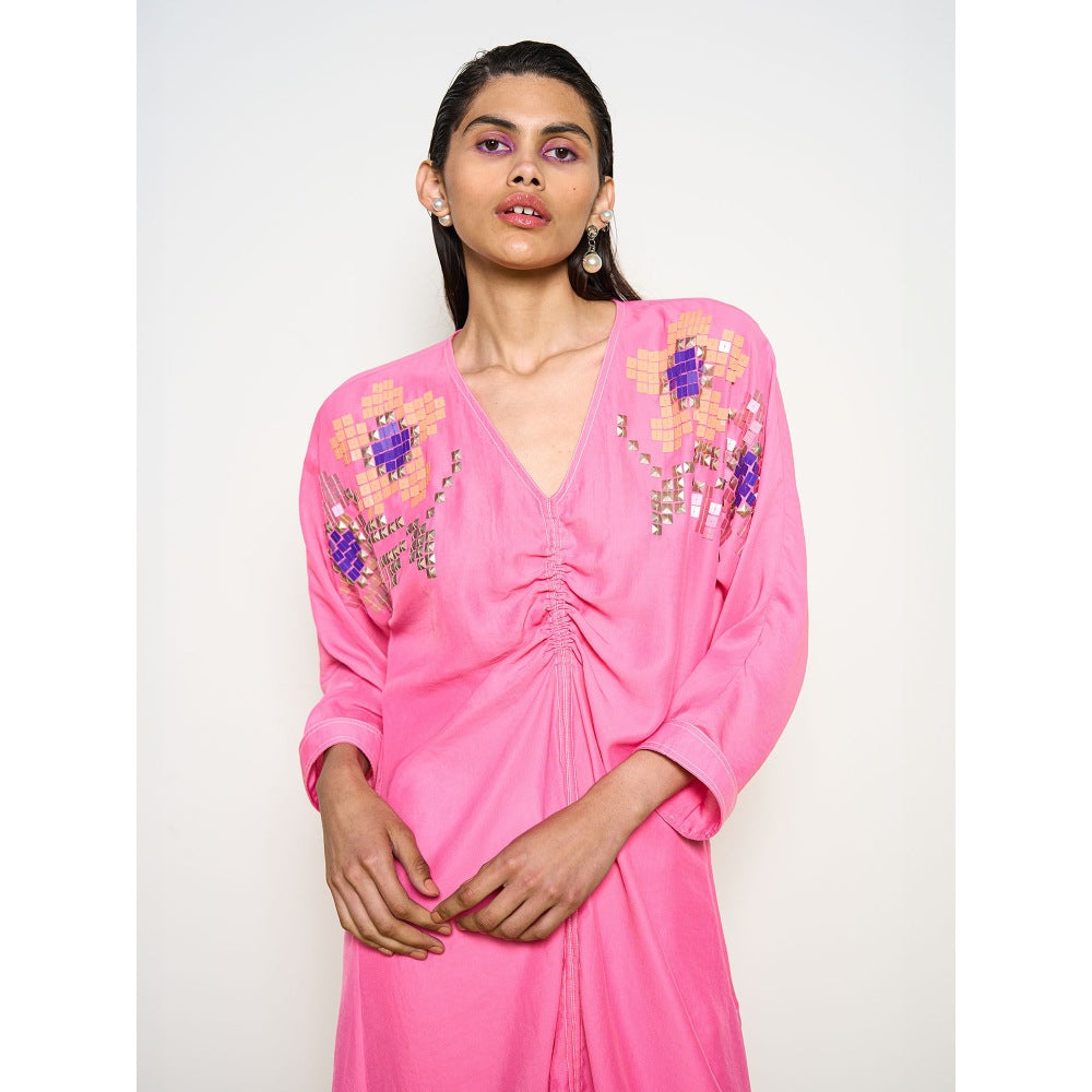 POOJA RAJGARHIA GUPTA Pink Butterfly Dress