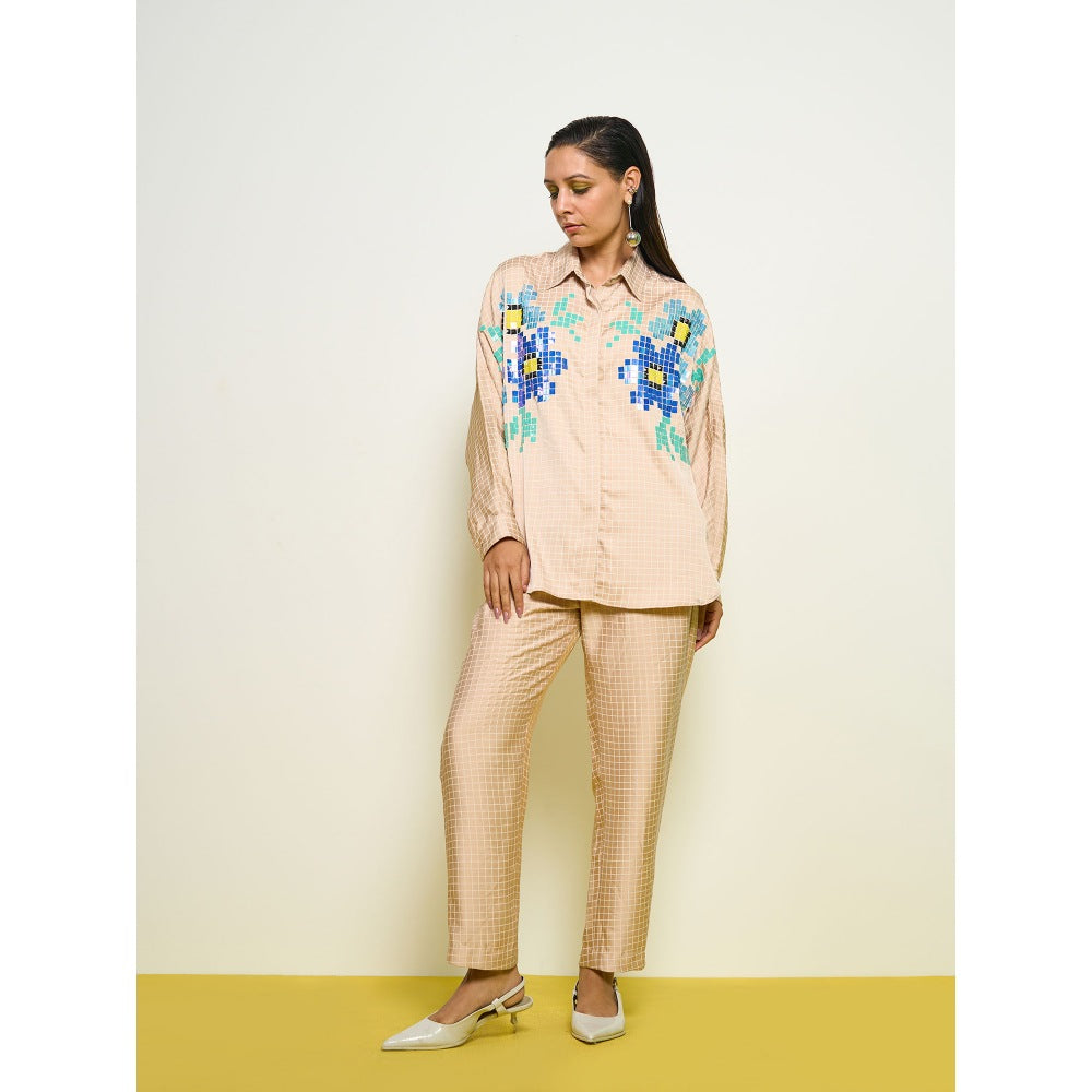 POOJA RAJGARHIA GUPTA Nude Wildflower Shirt