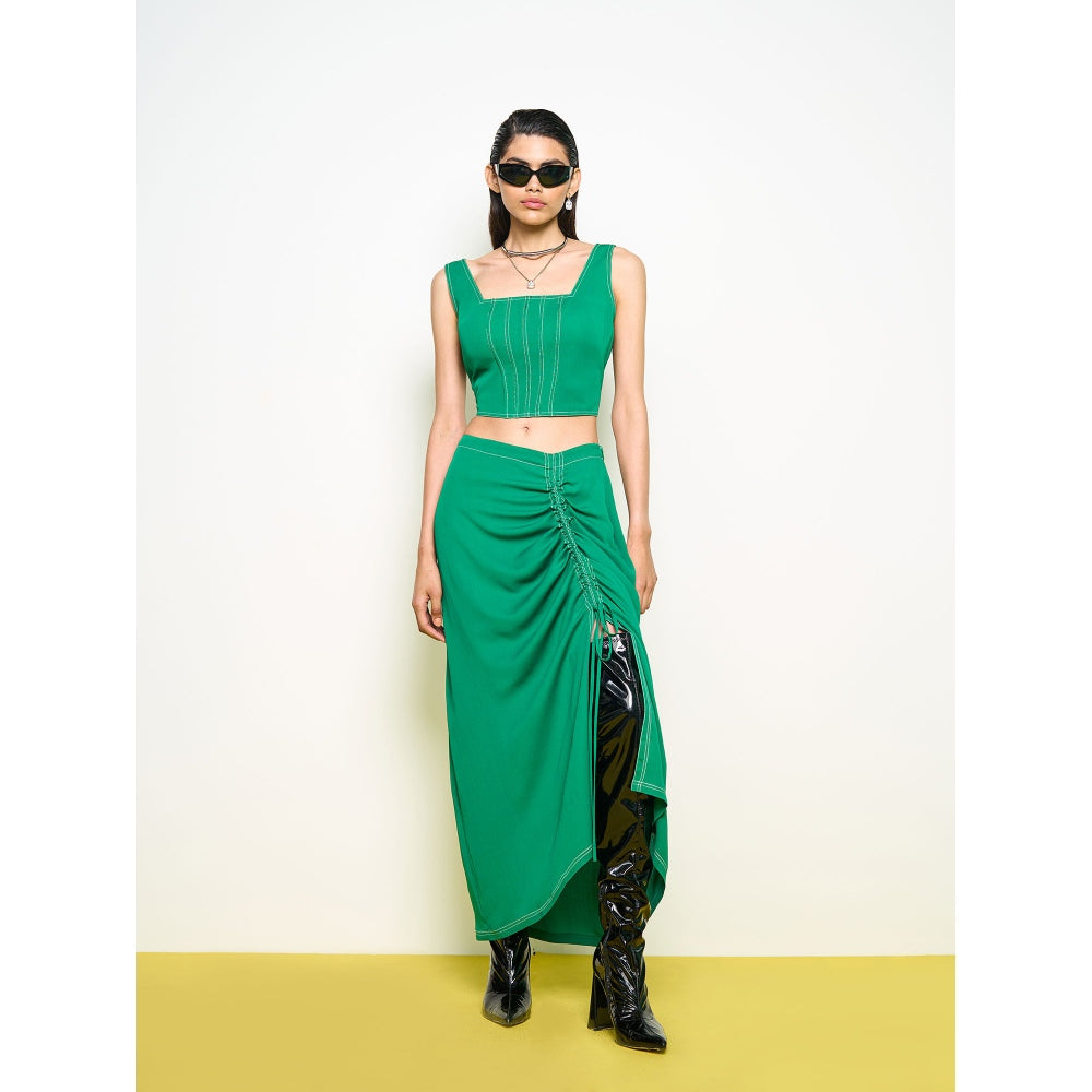 POOJA RAJGARHIA GUPTA Green Crop Top