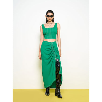 POOJA RAJGARHIA GUPTA Green Crop Top