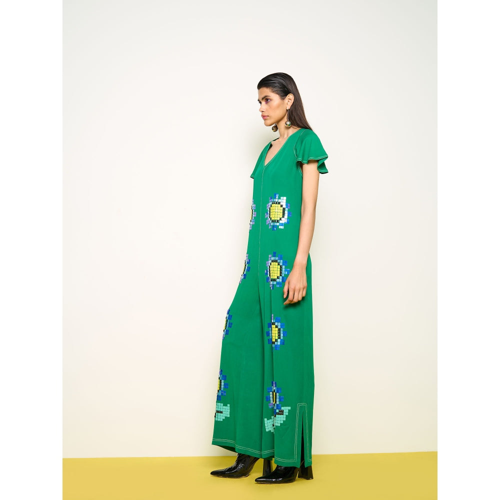 POOJA RAJGARHIA GUPTA Green Wilding Jumpsuit