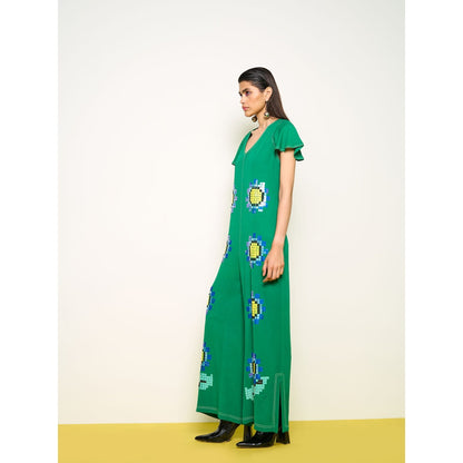 POOJA RAJGARHIA GUPTA Green Wilding Jumpsuit