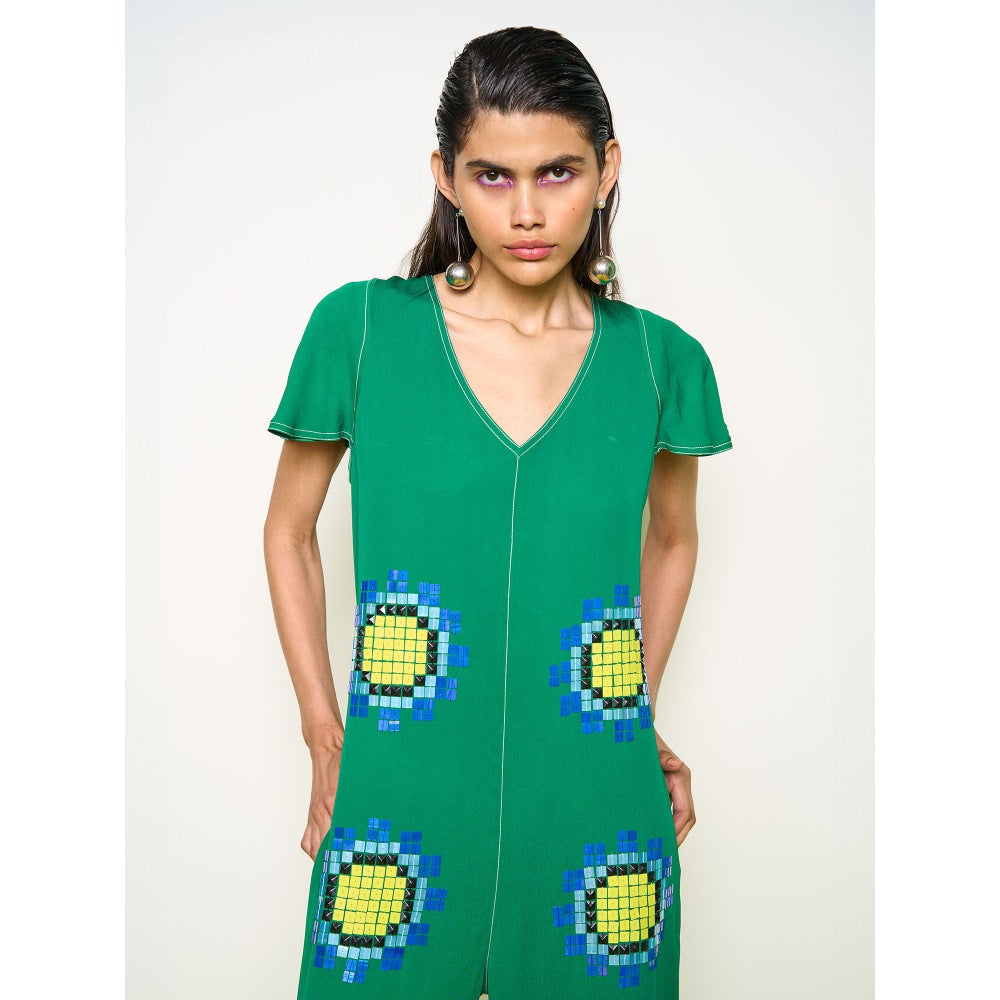 POOJA RAJGARHIA GUPTA Green Wilding Jumpsuit