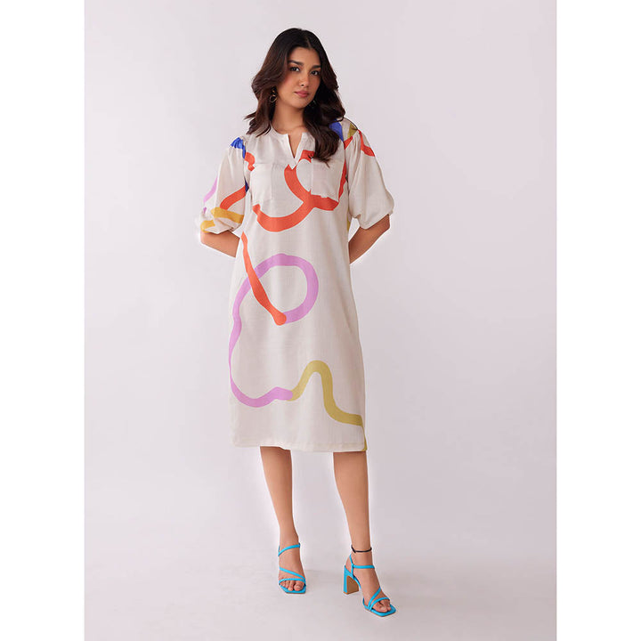 Poppi Euphoria Printed Midi Dress