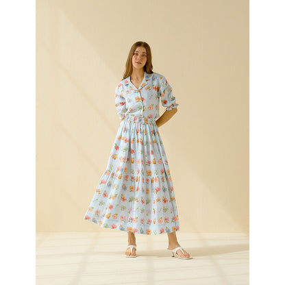 Pozruh By Aiman Iris Midi Skirt