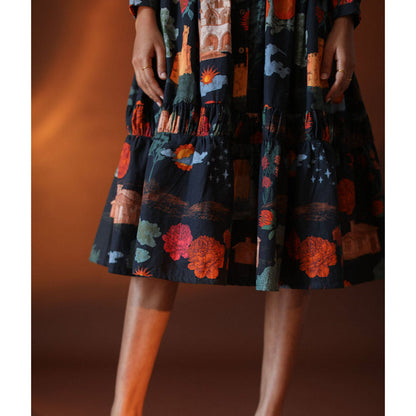 Pozruh By Aiman Juno Black Midi Dress