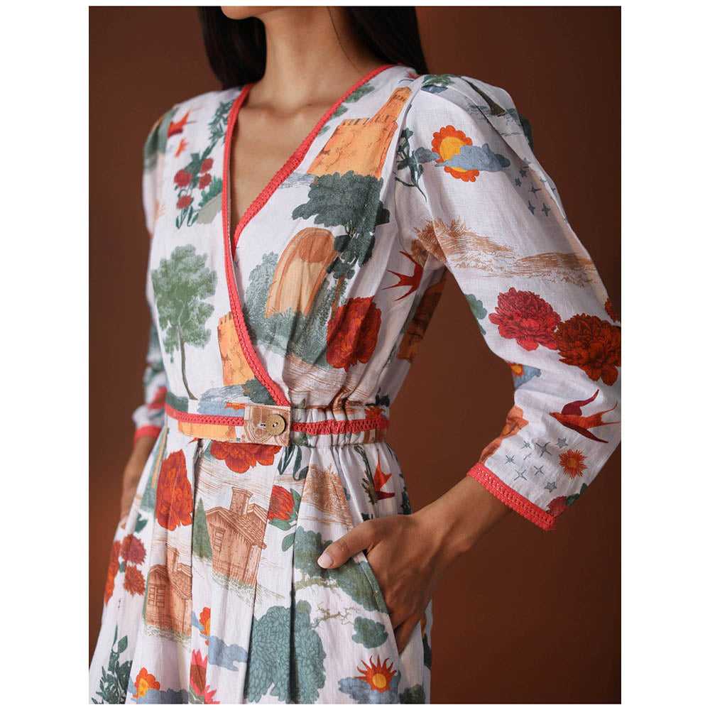 Pozruh By Aiman Astra White Jumpsuit