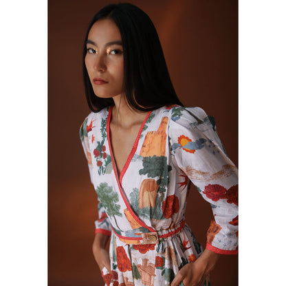 Pozruh By Aiman Astra White Jumpsuit