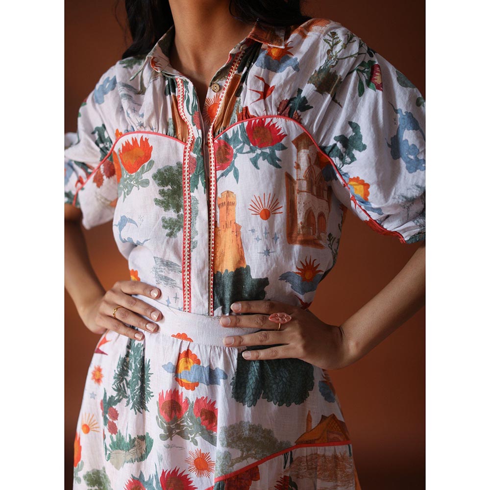 Pozruh By Aiman Crescent White Top