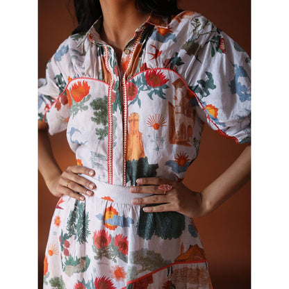 Pozruh By Aiman Crescent White Top