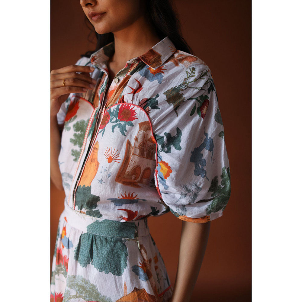 Pozruh By Aiman Crescent White Top
