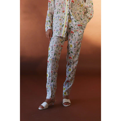 Pozruh By Aiman Mona White Trouser Pants