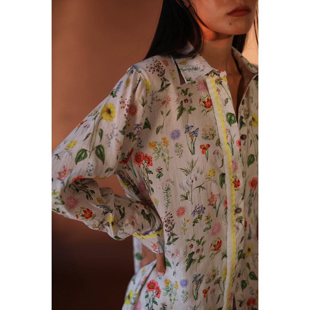 Pozruh By Aiman Mona White Trouser Pants