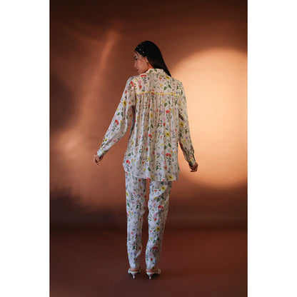 Pozruh By Aiman Mona White Trouser Pants